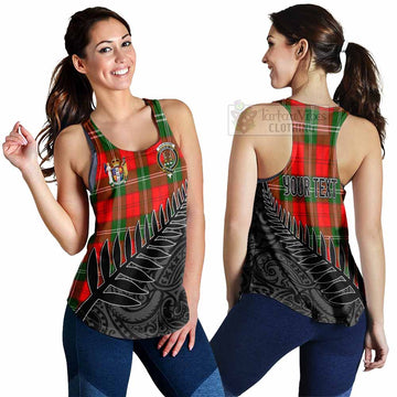 Gartshore Crest Tartan Women's Racerback Tanks with New Zealand Silver Fern Half Style