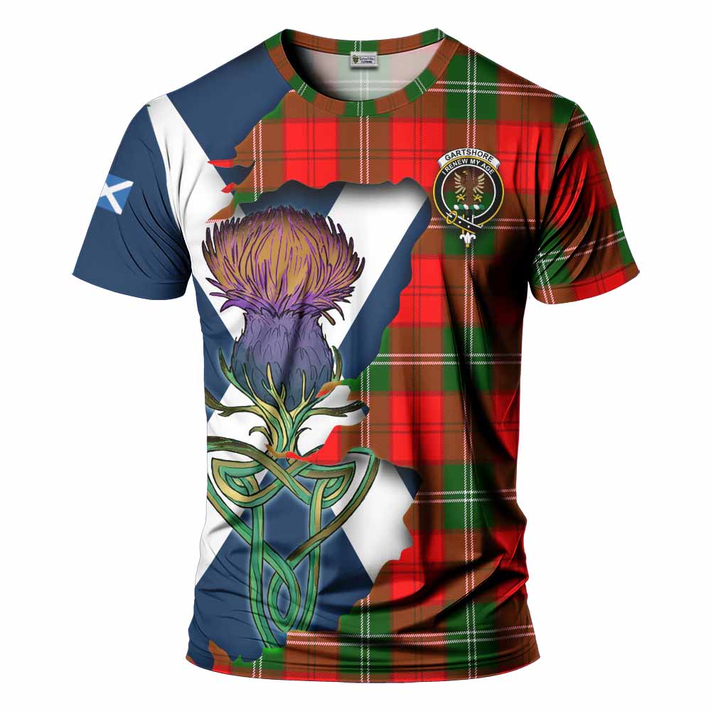Gartshore Tartan Family Crest T-Shirt Scottish Thistle Celtic Inspired Kid's Shirt - Tartan Vibes Clothing