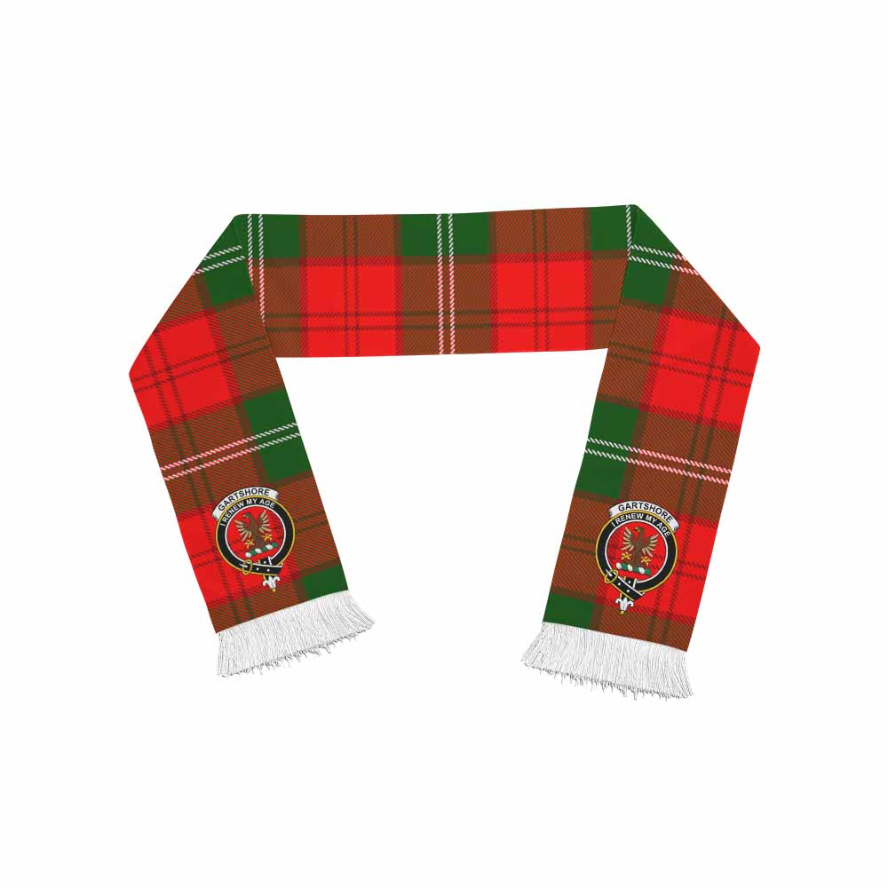 Gartshore Tartan Ruffneck Scarf with Family Crest One Size 67.7*6.7 inches - Tartan Vibes Clothing