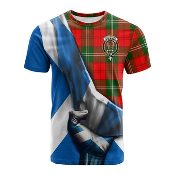 Gartshore Tartan Cotton T-shirt with Family Crest Scotland Patriotic Style