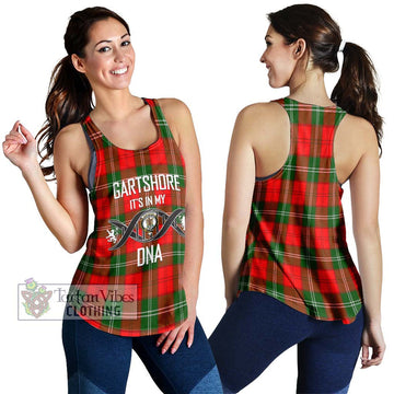 Gartshore Tartan Women's Racerback Tanks with Family Crest DNA In Me Style