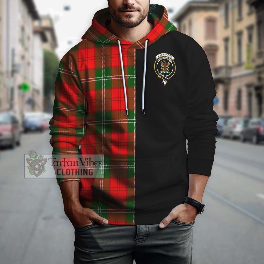 Gartshore Tartan Hoodie with Family Crest and Half Of Me Style Zip Hoodie - Tartanvibesclothing Shop