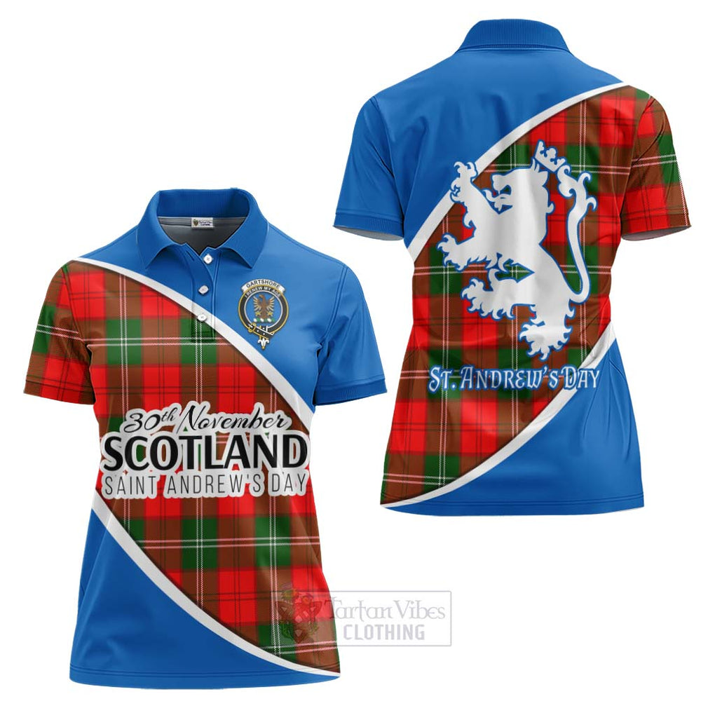 Tartan Vibes Clothing Gartshore Family Crest Tartan Women's Polo Shirt Celebrate Saint Andrew's Day in Style