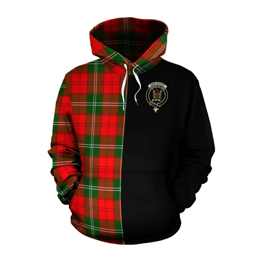 Tartan Vibes Clothing Gartshore Tartan Cotton Hoodie with Family Crest and Half Of Me Style