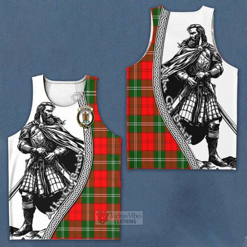 Gartshore Tartan Clan Crest Men's Tank Top with Highlander Warrior Celtic Style