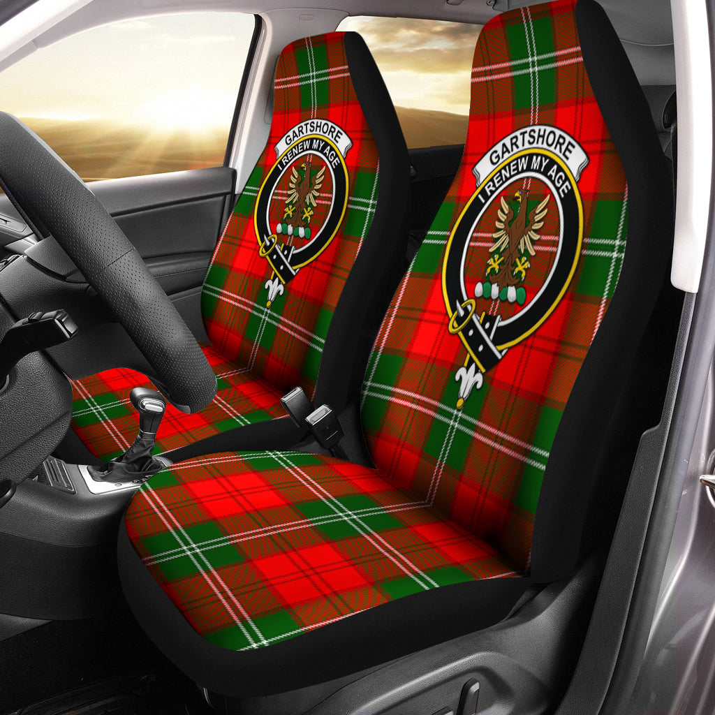 Gartshore Tartan Car Seat Cover with Family Crest One Size - Tartanvibesclothing