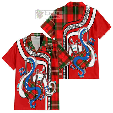 Gartshore Tartan Short Sleeve Button Shirt with Epic Bagpipe Style