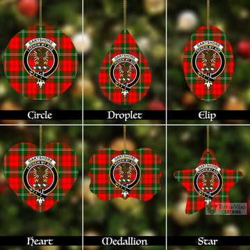 Gartshore Tartan Christmas Aluminium Ornament with Family Crest