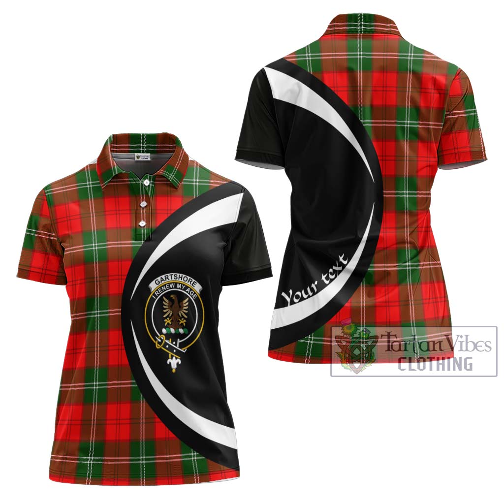 Gartshore Tartan Women's Polo Shirt with Family Crest Circle Style Women - Tartan Vibes Clothing