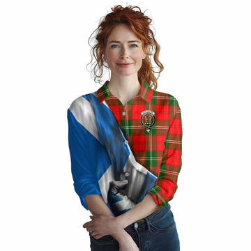 Gartshore Tartan Women's Casual Shirt with Family Crest Scotland Patriotic Style