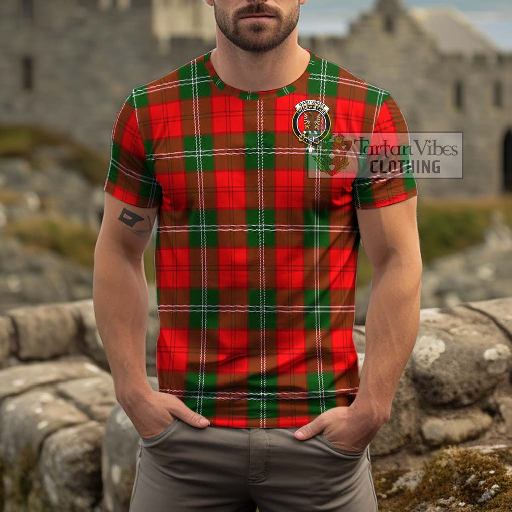 Gartshore Tartan Cotton T-Shirt with Family Crest Men's Shirt - Tartanvibesclothing Shop