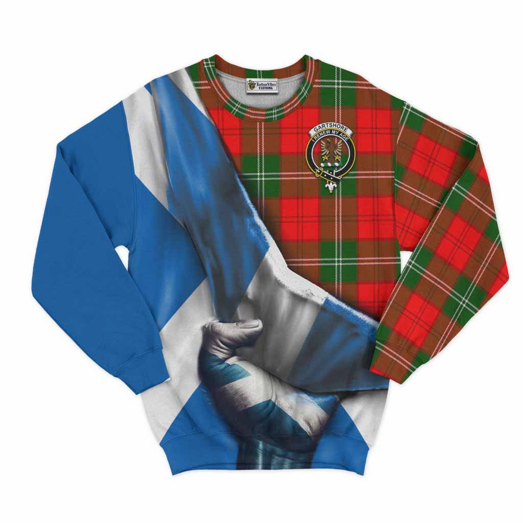 Tartan Vibes Clothing Gartshore Tartan Sweatshirt with Family Crest Scotland Patriotic Style