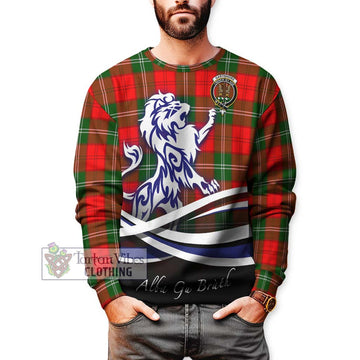 Gartshore Tartan Sweatshirt with Alba Gu Brath Regal Lion Emblem