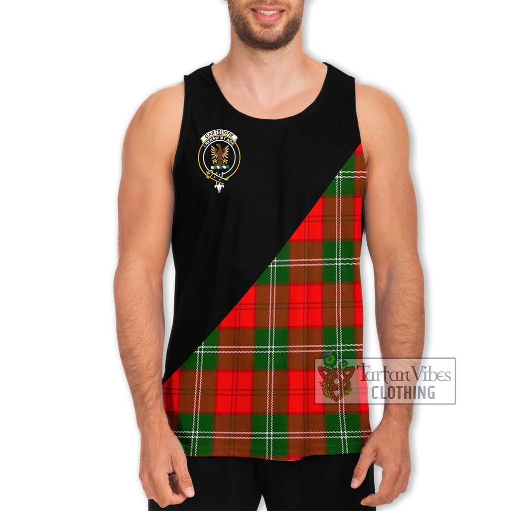 Gartshore Tartan Men's Tank Top with Family Crest and Military Logo Style Men - Tartanvibesclothing Shop