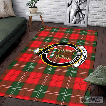 Gartshore Tartan Area Rug with Family Crest