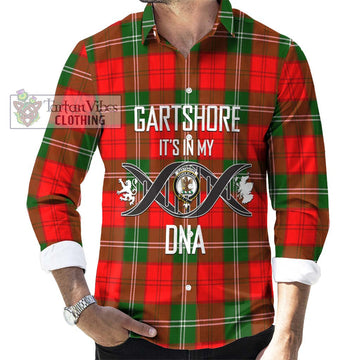 Gartshore Tartan Long Sleeve Button Shirt with Family Crest DNA In Me Style