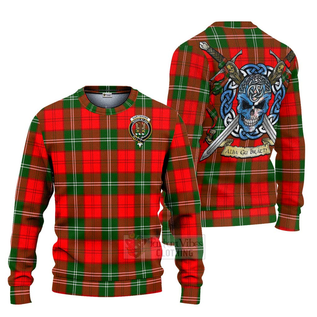 Gartshore Tartan Ugly Sweater with Family Crest Celtic Skull Style Unisex - Tartan Vibes Clothing