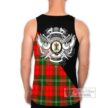 Gartshore Tartan Men's Tank Top with Family Crest and Military Logo Style