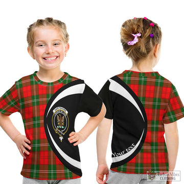 Gartshore Tartan Kid T-Shirt with Family Crest Circle Style