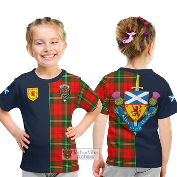 Gartshore Tartan Kid T-Shirt Alba with Scottish Lion Royal Arm Half Style