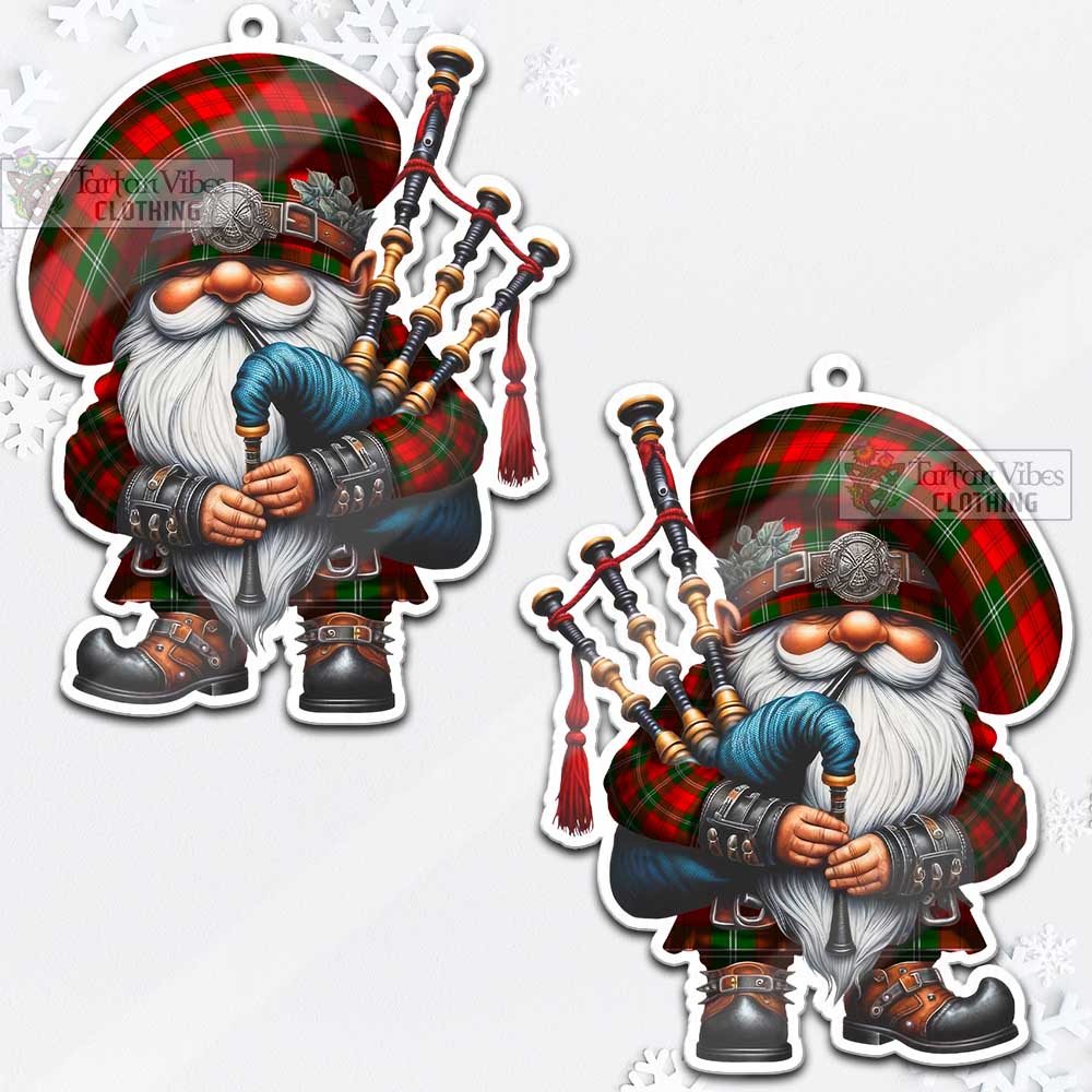 Tartan Vibes Clothing Gartshore Tartan Badpiper Gnome Christmas Ornament