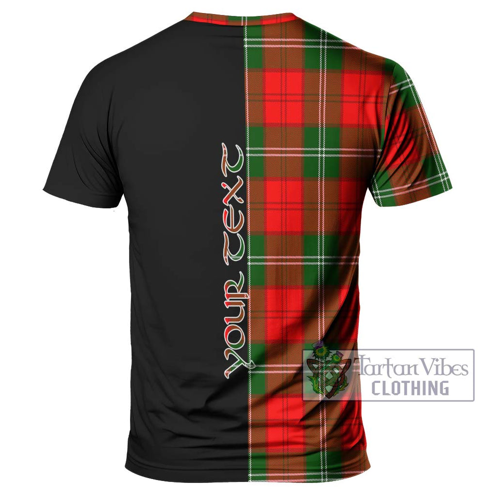 Gartshore Tartan T-Shirt with Family Crest and Half Of Me Style - Tartanvibesclothing Shop