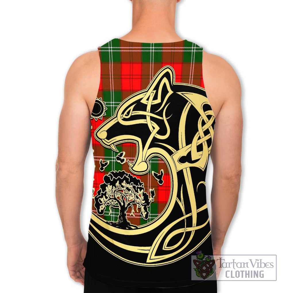 Gartshore Tartan Men's Tank Top with Family Crest Celtic Wolf Style - Tartan Vibes Clothing