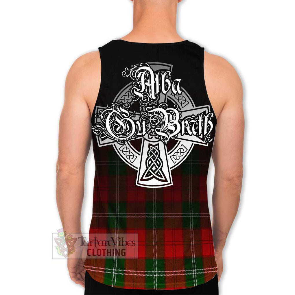 Tartan Vibes Clothing Gartshore Tartan Men's Tank Top Featuring Alba Gu Brath Family Crest Celtic Inspired