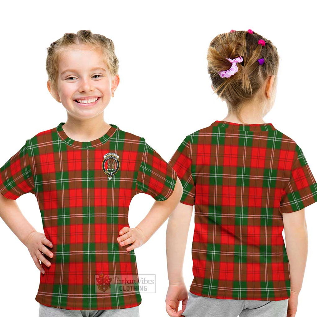 Gartshore Tartan Kid T-Shirt with Family Crest - Tartanvibesclothing Shop