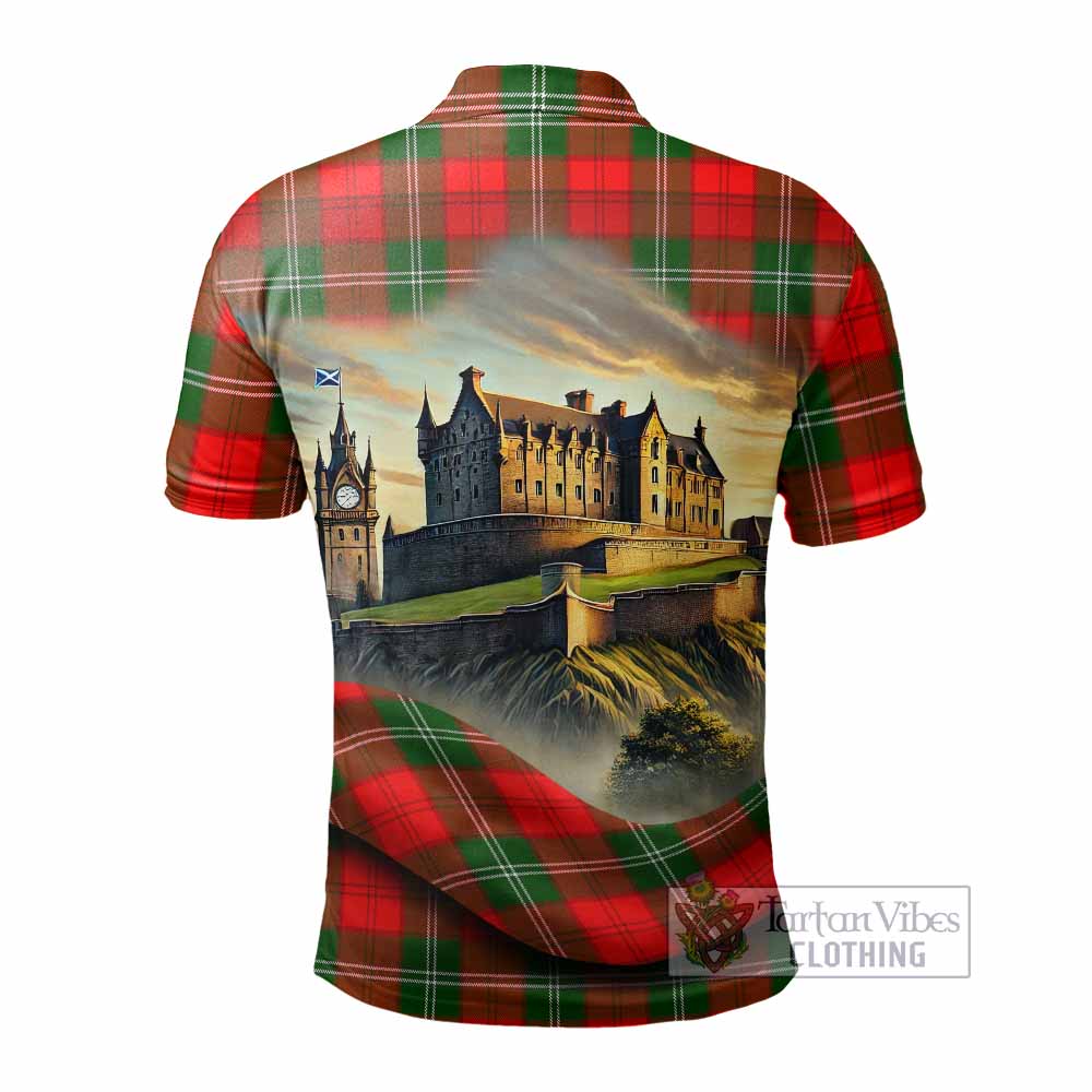 Gartshore Tartan Family Crest Polo Shirt with Scottish Ancient Castle Style - Tartan Vibes Clothing