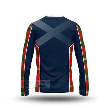 Gartshore Tartan Long Sleeve T-Shirt with Family Crest and Scottish Thistle Vibes Sport Style