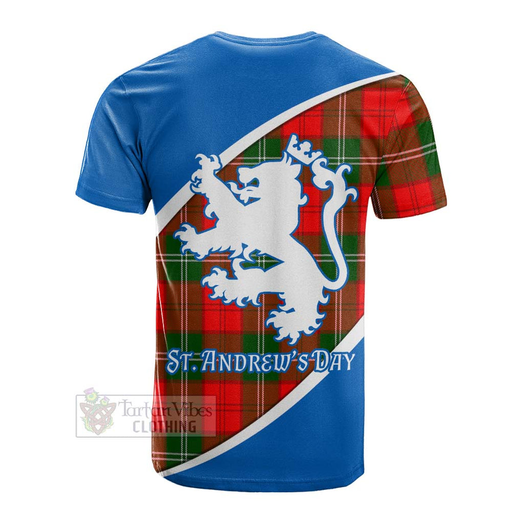 Tartan Vibes Clothing Gartshore Family Crest Tartan Cotton T-shirt Celebrate Saint Andrew's Day in Style