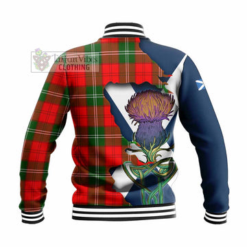 Gartshore Tartan Family Crest Baseball Jacket Scottish Thistle Celtic Inspired - Tartan Vibes Clothing