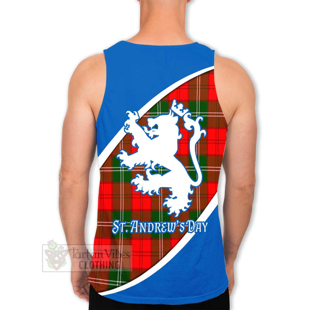 Tartan Vibes Clothing Gartshore Family Crest Tartan Men's Tank Top Celebrate Saint Andrew's Day in Style