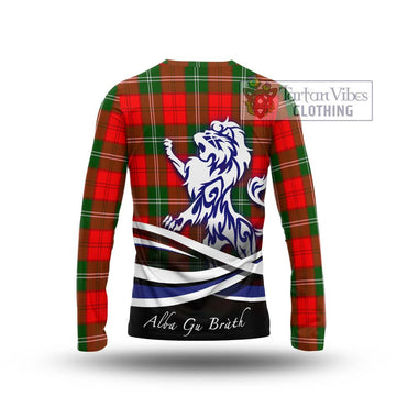 Gartshore Tartan Long Sleeve T-Shirt with Alba Gu Brath Regal Lion Emblem