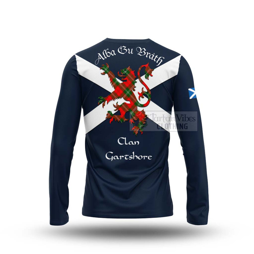 Tartan Vibes Clothing Gartshore Tartan Lion Rampant Long Sleeve T-Shirt – Proudly Display Your Heritage with Alba Gu Brath and Clan Name