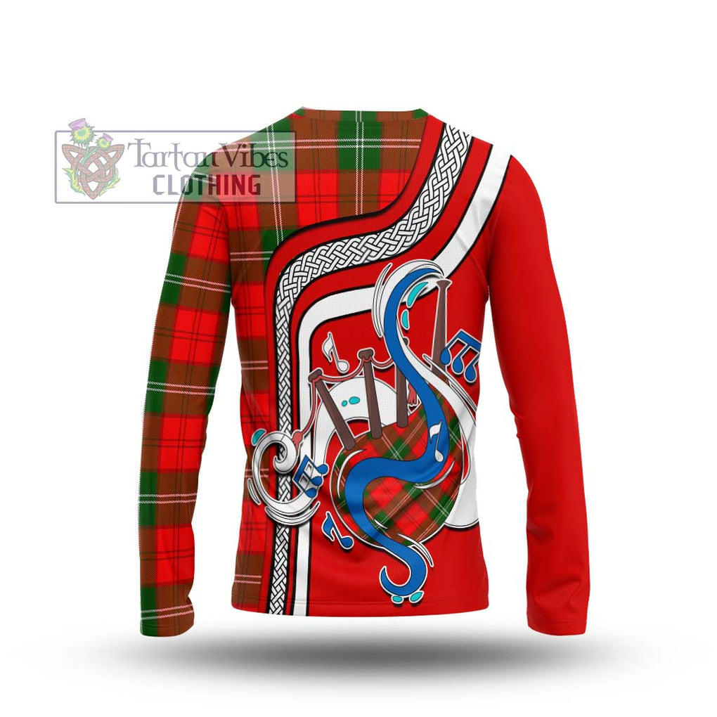 Tartan Vibes Clothing Gartshore Tartan Long Sleeve T-Shirt with Epic Bagpipe Style