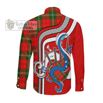 Gartshore Tartan Long Sleeve Button Shirt with Epic Bagpipe Style