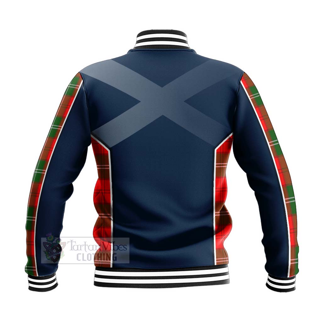 Tartan Vibes Clothing Gartshore Tartan Baseball Jacket with Family Crest and Scottish Thistle Vibes Sport Style