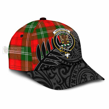 Gartshore Tartan Classic Cap with New Zealand Silver Fern Half Style