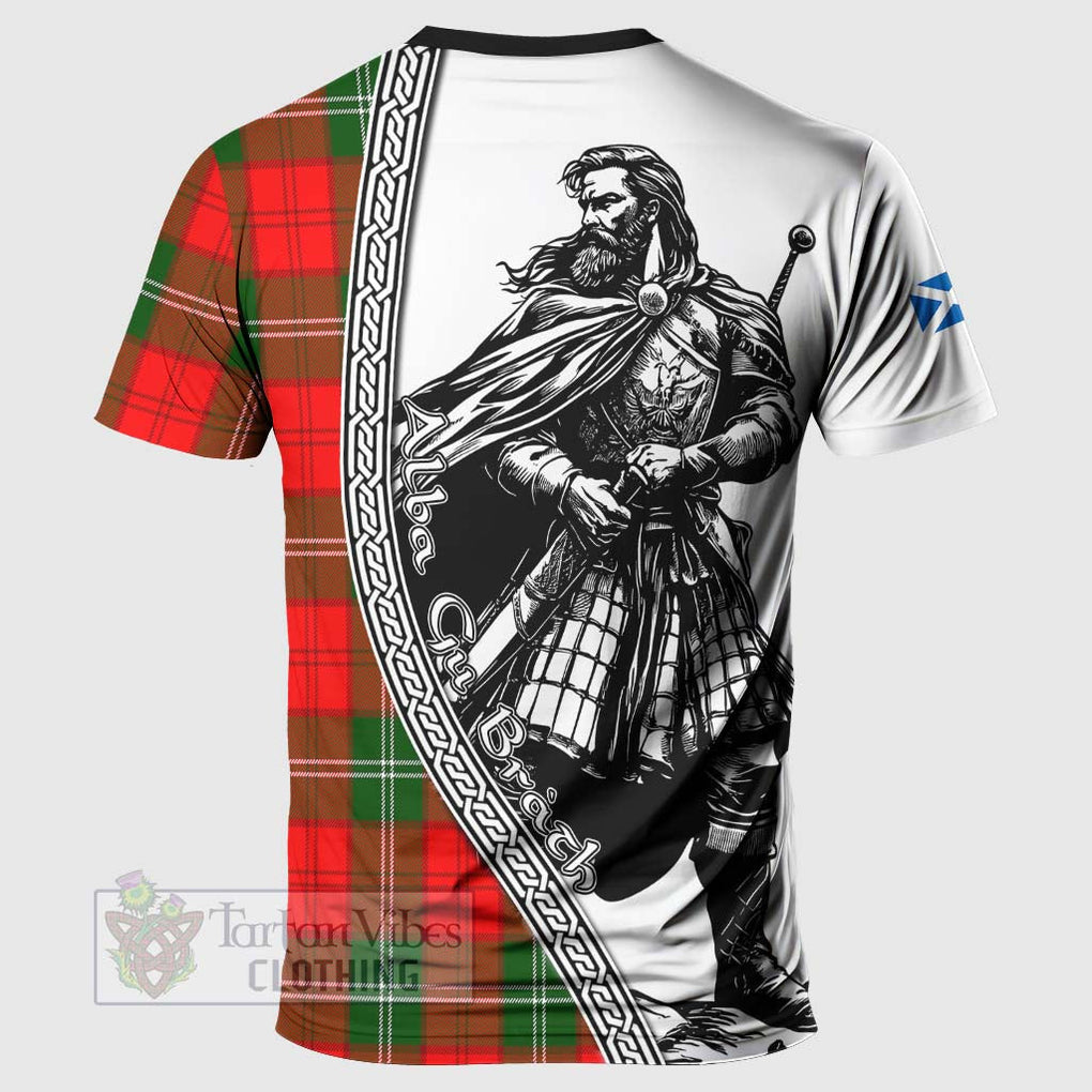 Tartan Vibes Clothing Gartshore Tartan Clan Crest T-Shirt with Highlander Warrior Celtic Style