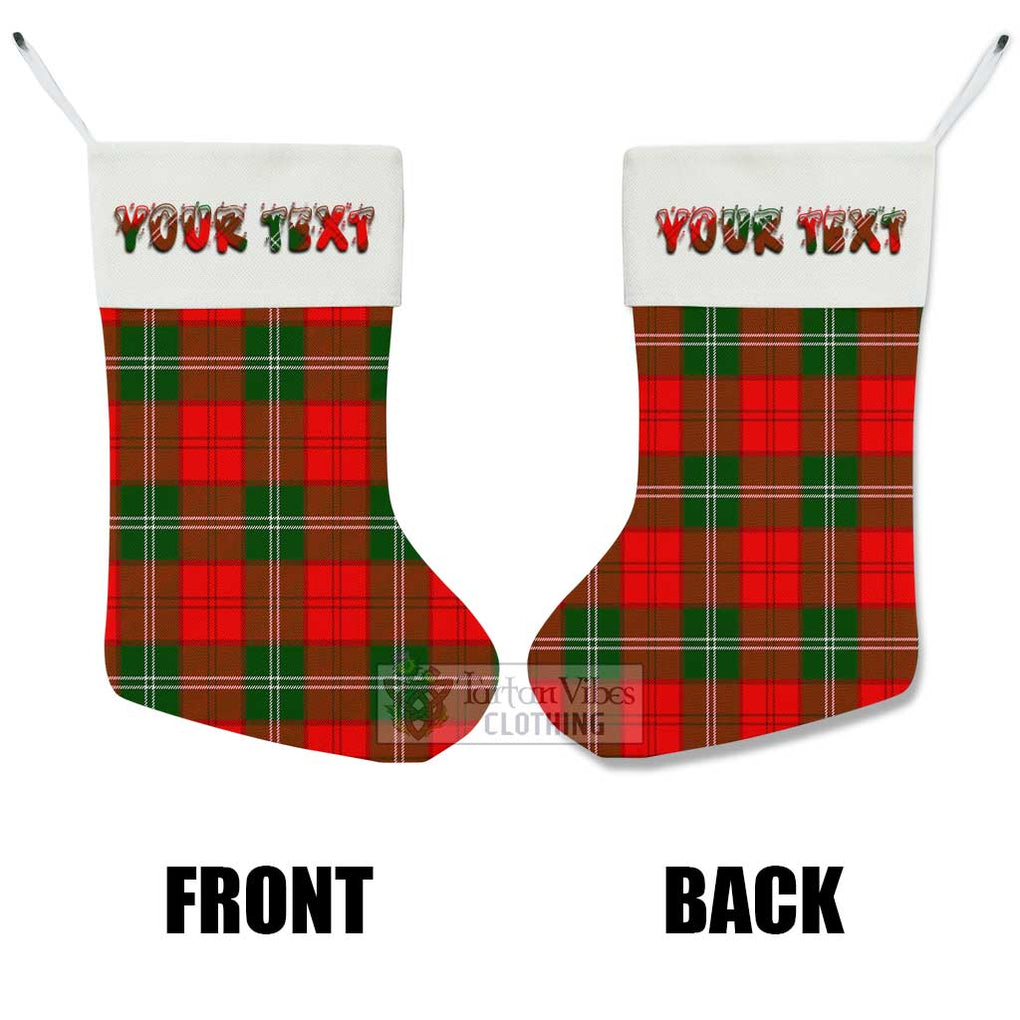 Tartan Vibes Clothing Gartshore Tartan Christmas Stocking with Personalized Text