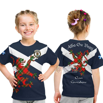 Gartshore Tartan Lion Rampant Kid T-Shirt Proudly Display Your Heritage with Alba Gu Brath and Clan Name