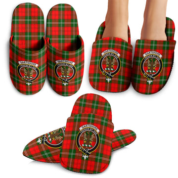 Gartshore Tartan Home Slippers with Family Crest