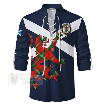 Gartshore Tartan Lion Rampant Ghillie Kilt Shirt Proudly Display Your Heritage with Alba Gu Brath and Clan Name