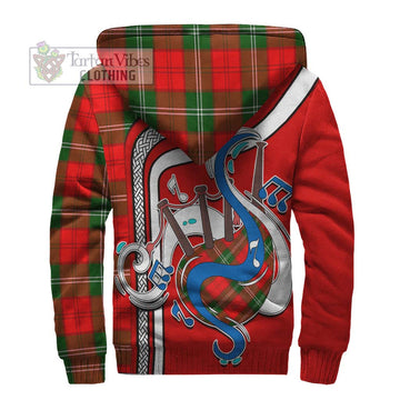 Gartshore Tartan Sherpa Hoodie with Epic Bagpipe Style