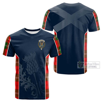 Gartshore Tartan Cotton T-shirt with Family Crest and Scottish Thistle Vibes Sport Style