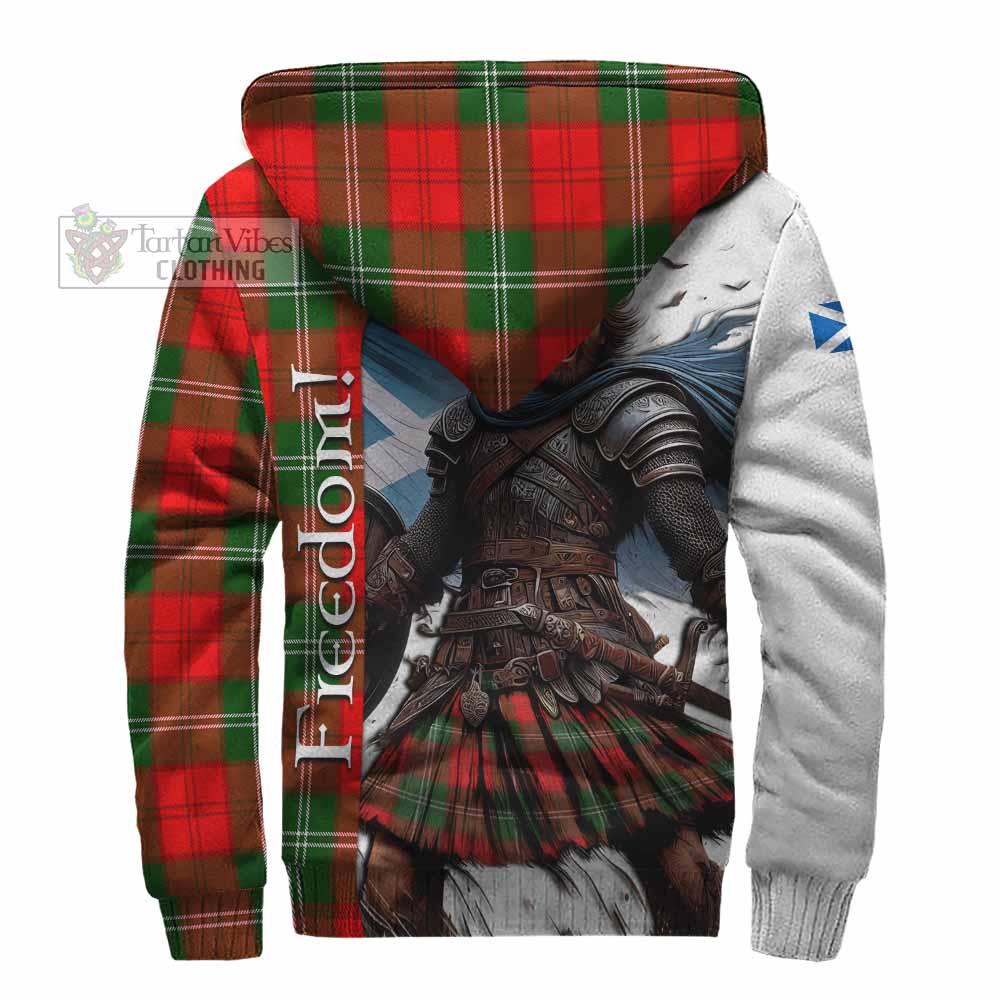 Tartan Vibes Clothing Gartshore Crest Tartan Sherpa Hoodie Inspired by the Freedom of Scottish Warrior