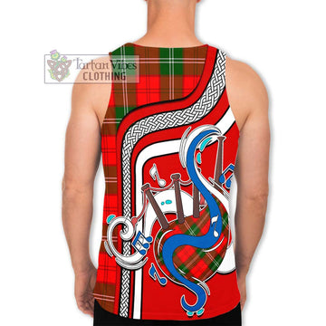 Gartshore Tartan Men's Tank Top with Epic Bagpipe Style