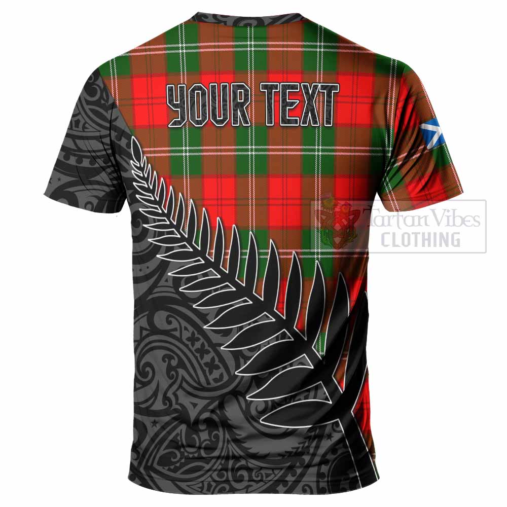 Tartan Vibes Clothing Gartshore Crest Tartan T-Shirt with New Zealand Silver Fern Half Style